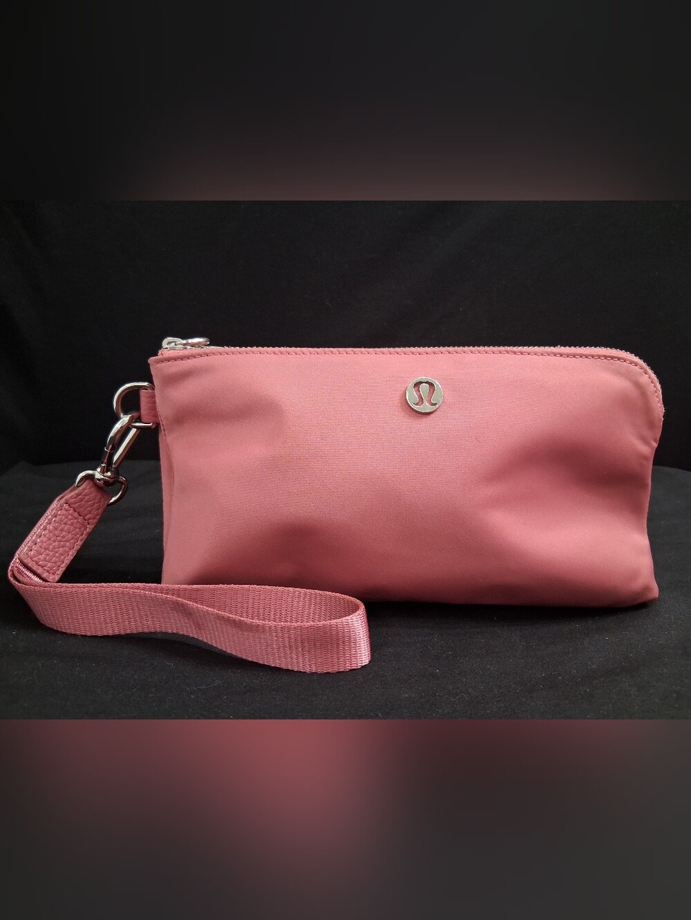 Lululemon Three Compartment Pink Wristlet/Pouch